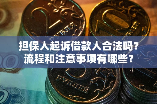 武汉担保人起诉借款人合法吗？流程和注意事项有哪些？