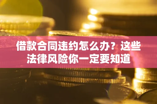 武汉借款合同违约怎么办？这些法律风险你一定要知道