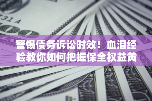 武汉警惕债务诉讼时效！血泪经验教你如何把握保全权益黄金期