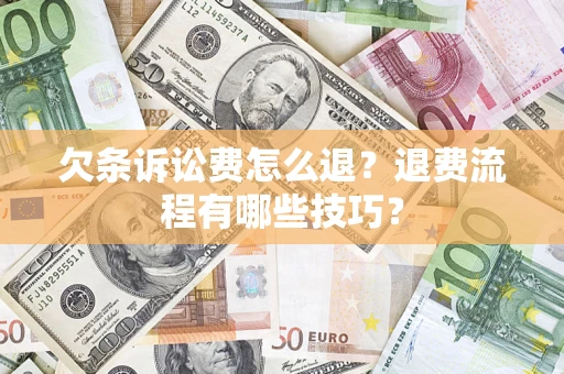 武汉欠条诉讼费怎么退？退费流程有哪些技巧？