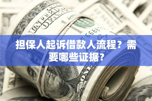 武汉担保人起诉借款人流程?需要哪些证据? 武汉担保人起诉借款人流程?需要哪些证据?