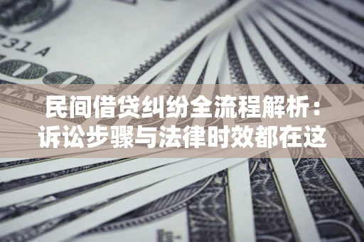 武汉民间借贷纠纷全流程解析：诉讼步骤与法律时效都在这儿了