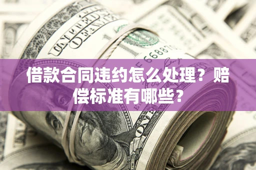 武汉借款合同违约怎么处理？赔偿标准有哪些？