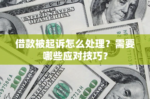 武汉借款被起诉怎么处理？需要哪些应对技巧？