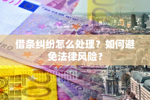 武汉借条纠纷怎么处理？如何避免法律风险？